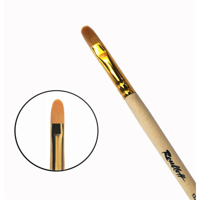 Кисть синтетика №14 овальная Roubloff "1332" длинная ручка п/лак