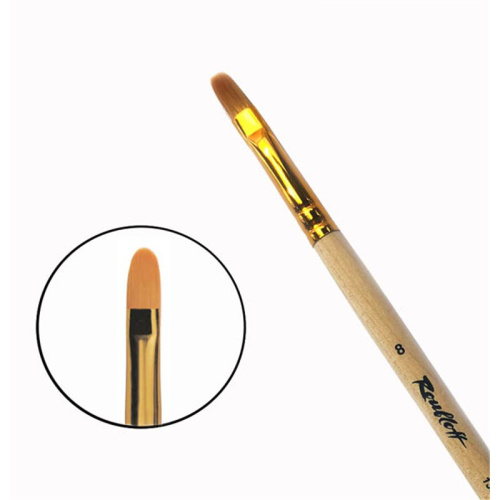 Кисть синтетика овальная Roubloff "1332" длинная ручка п/лак