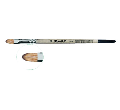 Кисть синтетика мангуст имитация №14 овальная Roubloff "1Т34" короткая ручка