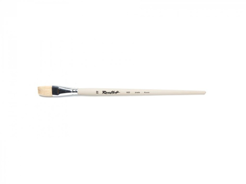 Кисть щетина №22 плоская Roubloff "1622" длинная ручка п/лак