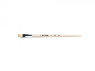 Кисть щетина №18 овальная Roubloff "1632" длинная ручка п/лак