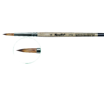 Кисть синтетика мангуст имитация №10 круглая Roubloff "1Т14" короткая ручка