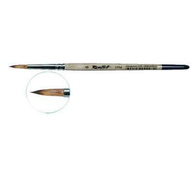 Кисть синтетика мангуст имитация №4 круглая Roubloff "1Т14" короткая ручка