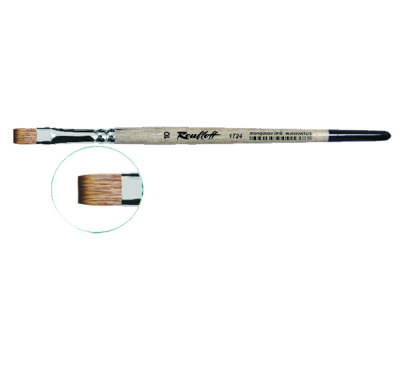 Кисть синтетика мангуст имитация №6 плоская Roubloff "1Т24" короткая ручка