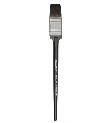 Кисть белка имитация флейц Roubloff "5F25C" черная матовая ручка