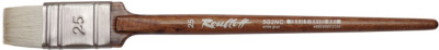 Кисть коза белая №25 флейц Roubloff "5G25C" ореховая круглая ручка