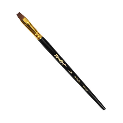 Кисть колонок №16 плоская Roubloff "1125" короткая ручка