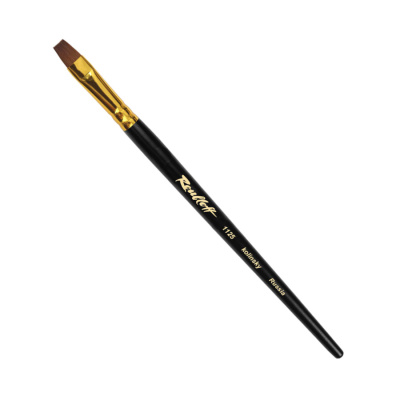 Кисть колонок №16 плоская Roubloff "1125" короткая ручка