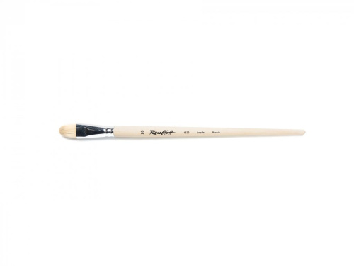 Кисть щетина №20 овальная Roubloff "1632" длинная ручка п/лак