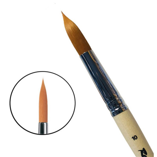 Кисть синтетика №10 круглая Roubloff "1210" короткая ручка п/лак