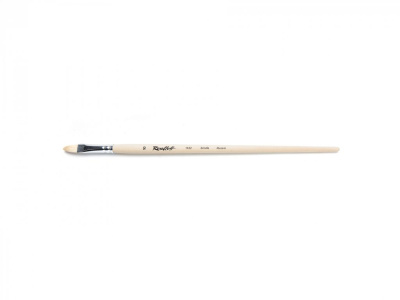 Кисть щетина №10 овальная Roubloff "1632" длинная ручка п/лак