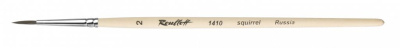 Кисть белка №2 круглая Roubloff "1410" короткая ручка п/лак