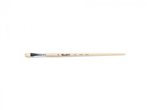 Кисть щетина №12 овальная Roubloff "1632" длинная ручка п/лак