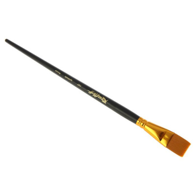 Кисть синтетика №26 плоская Roubloff "1327" длинная ручка, матовая