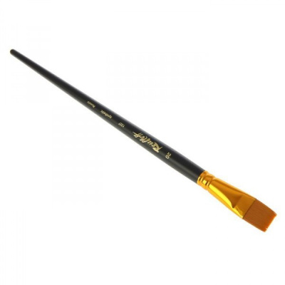 Кисть синтетика №20 плоская Roubloff "1327" длинная ручка, матовая