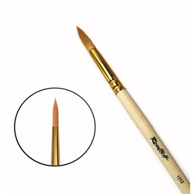 Кисть синтетика №8 круглая Roubloff "1312" длинная ручка п/лак