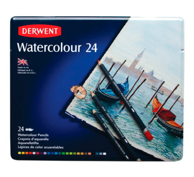 Набор карандашей акварельных Derwent "Waterсolour" 24 цв в метал кор