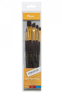 Набор кистей Синтетика Pinax "Creative Line" 6 шт, ассорти, жесткая