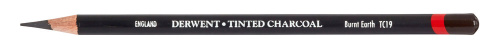 Карандаш угольный тонированный Derwent "Tinted Charcoal" Жженая земля