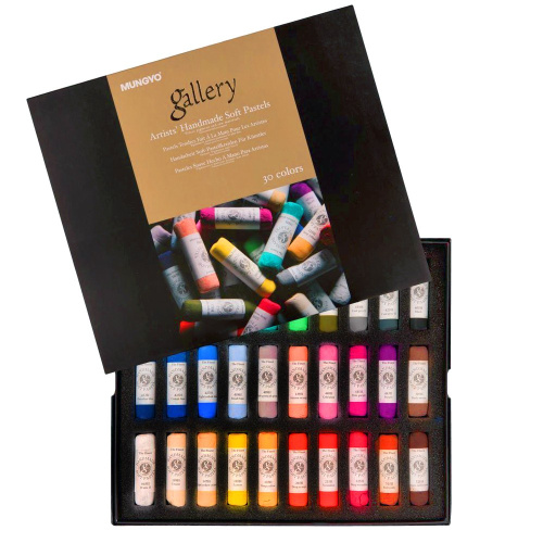 Набор сухой пастели Mungyo "Handmade soft pastel" 30 цв круглая ручной работы, мягкая