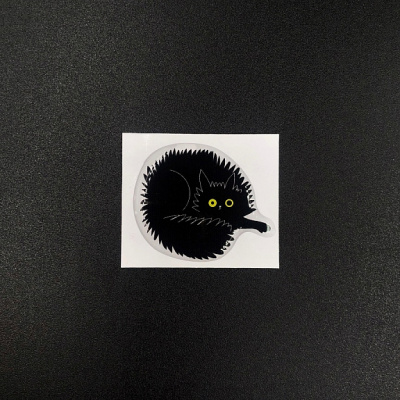 Стикер объемный "Тревожный котик Тучка"