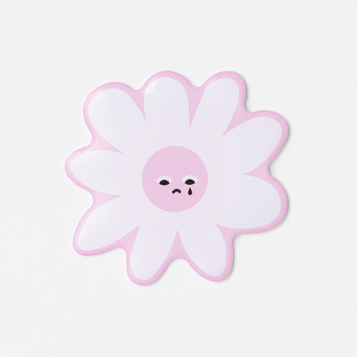 Стикер объемный "Цветочек Плачет белый"