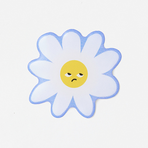 Стикер объемный "Цветочек Скептик белый"