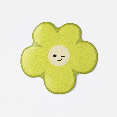 Стикер объемный "Цветочек Подмигивает"