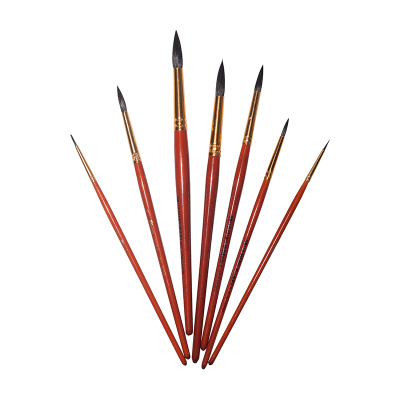 Кисть белка круглая "Pinax Creative" короткая ручка