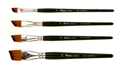 Кисть синтетика скошенная Pinax "Creative 349" короткая ручка