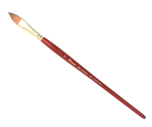Кисть синтетика овальная "язык" Pinax "Oro Rosso 756" короткая ручка