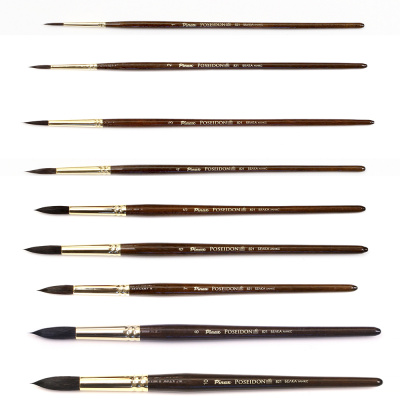 Кисть белка микс круглая Pinax "Poseidon 821" короткая ручка