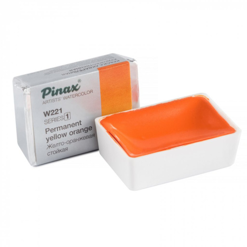 Акварель Pinax кювета 2,5 мл W221 Желто-Оранжевая Стойкая