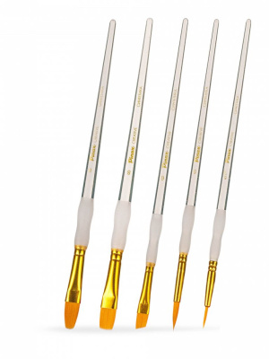 Набор кистей синтетика Pinax "CREATIVE" АССОРТИ 5 шт, эргономичная ручка.