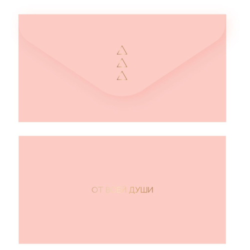 Конверт для денег MESHU "Нектарин", 85*164 мм, soft-touch, фольга