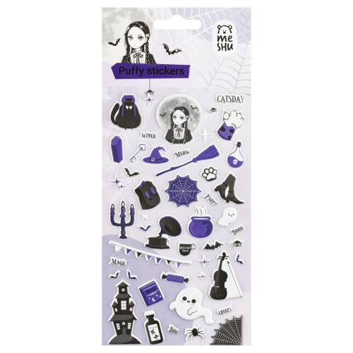 Наклейки объемные MESHU "Catsday", 10*23 см, пакет европодвес