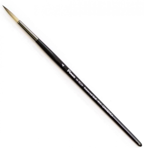 Кисть синтетика №4 круглая Pinax "HI-TECH Balanced Quilll 914" короткая ручка