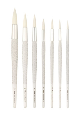 Кисть синтетика круглая Pinax "WHITE TAKLON 314"