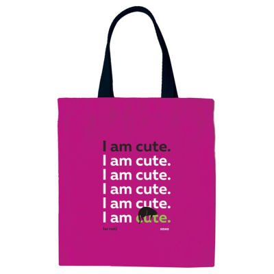 Сумка-шопер MESHU "Cute", 33*40 см, канвас, с карманом