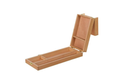 Ящик художника Pinax SB-2 с ячейками и пеналом для кистей и красок, 3 секции, бук