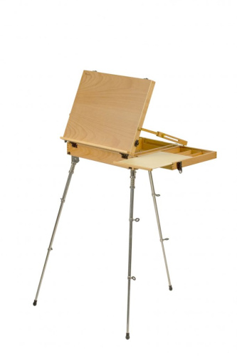 Этюдный ящик Pinax FE-50W, планшетный на стальной треноге, бук