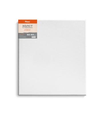 Холст на подрамнике Pinax 50х60 см 380 г 100% хлопок, мелкое зерно, акриловый грунт 3 слоя
