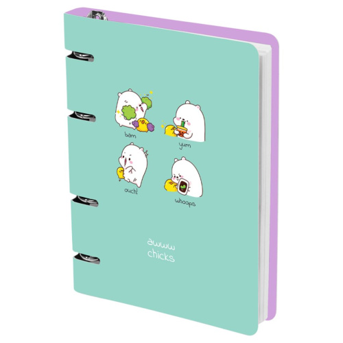 Тетрадь на кольцах MESHU "My bear" А5 100 л, картон, матовая ламинация, выборочный УФ-лак