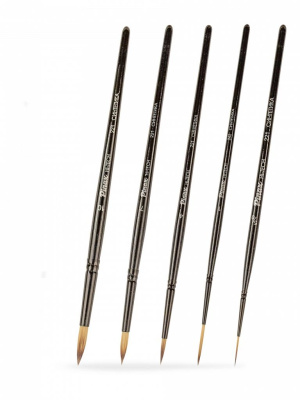 Набор кистей синтетика Pinax "HI-TECH" круглые 5 шт