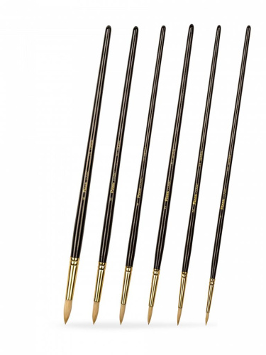 Набор кистей щетина Pinax "ARTISTS CLASSIC" круглые 6 шт