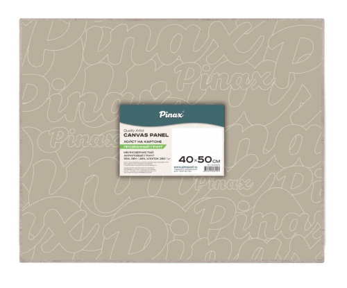 Холст на картоне прозрачный грунт Pinax 40х50 см 280 г, 55%Хлопок / 45%Лён