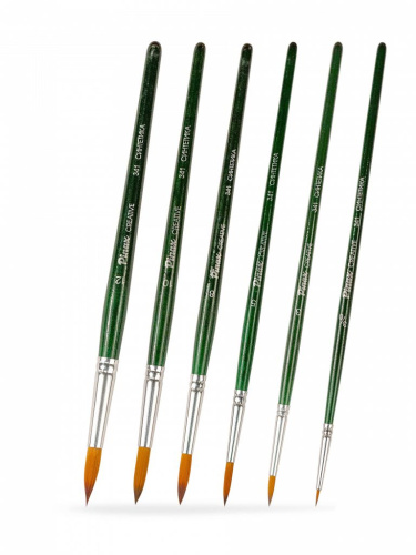 Набор кистей синтетика Pinax "CREATIVE" круглые 6 шт