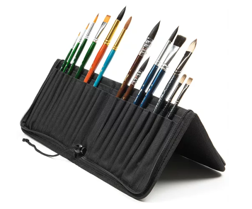 Пенал для кистей на короткой ручке, 21 отд. + 2 кармана