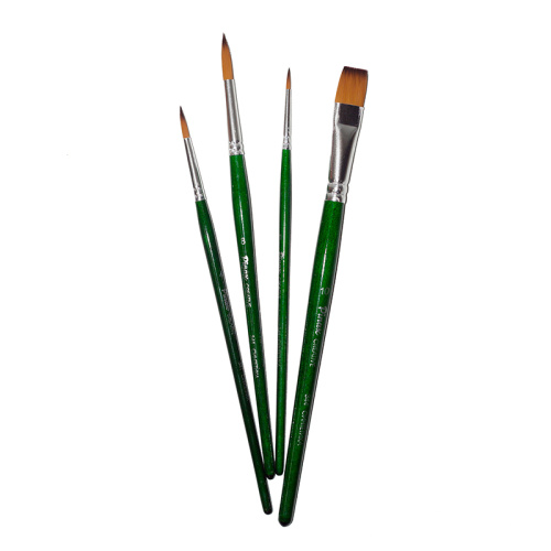 Набор кистей Синтетика Pinax "Creative Line" 4 шт, ассорти, короткая ручка