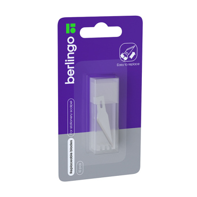 Лезвия для ножа-скальпеля канцелярского Berlingo 10 шт., блистер, европодвес